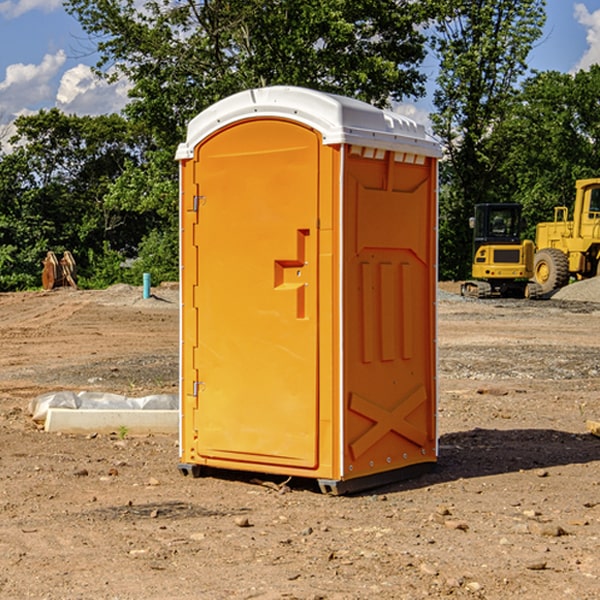 can i customize the exterior of the porta potties with my event logo or branding in Simpsonville